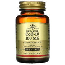 Коэнзим Q10 Солгар, Megasorb с коэнзимом Q-10, 100 мг, 60 капсул