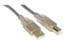 MCL Samar MCL MC922AB/TG-3M - 3 m - USB A - USB B - Male/Male - 480 Mbit/s - Transparent