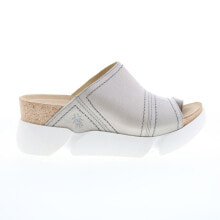 Fly London Sive SIVE866FLY-002 Womens Gray Leather Wedges Sandals Shoes 39 купить в интернет-магазине