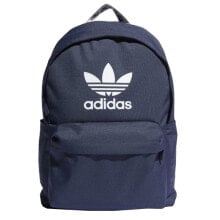Мужские спортивные рюкзаки мужской спортивный рюкзак синий с логотипом и карманом Adidas Adicolor Backpack HD7152