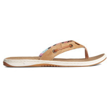 Купить коричневые женские сандалии Sperry: Sperry Seafish Coral Floral Flip Flops Womens Brown Casual Sandals STS87294