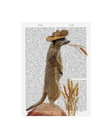 Trademark Global fab Funky Meerkat Cowboy Canvas Art - 19.5