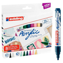Фломастеры для рисования для детей eDDING Pack 8 Edding Acrylic Colors Markers