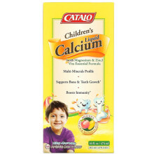 Кальций катало Натуралс, жидкий кальций для детей с магнием и цинком, персик и манго 474 мл (16 жидк. унций)