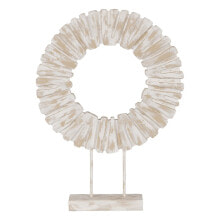 Sculpture White Beige Mango wood 45 x 10 x 59 cm