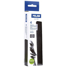 MILAN Box 4 Natural Charcoal Sticks (Rectangular 15x7 mm)