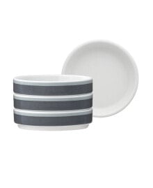 ColorStax Stripe Mini Plates, Set of 4