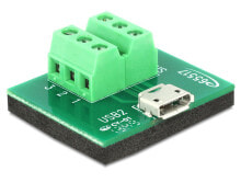 DeLOCK 65517 кабельный разъем/переходник Micro USB 6p Черный, Зеленый