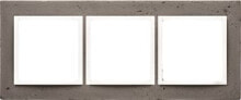Умные розетки, выключатели и рамки kontakt-Simon Triple frame 54 Nature concrete La Stryko (DRN3 / 95)