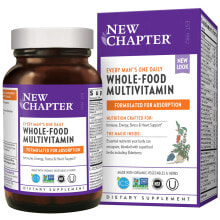 Витаминно-минеральные комплексы new Chapter Every Man's One Daily Multivitamin Мужской мультивитаминный комплекс из цельных продуктов для поддержки иммунитета, сердца и энергии 72 вегетарианских капсул