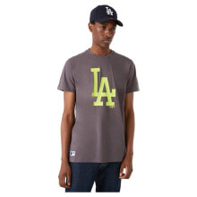 Мужские спортивные футболки Мужская спортивная футболка серая с логотипом NEW ERA MLB Seasonal Team Logo Los Angeles Dodgers Short Sleeve T-Shirt