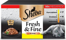 Купить влажные корма для кошек Sheba: Sheba SHEBA Fresh&Fine Drobiowe Smaki 50x 50g Saszetka - mokra karma dla kotów