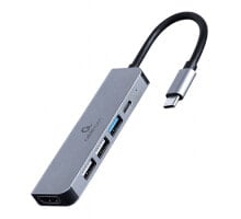 A-CM-COMBO5-03 - Wired - USB 3.2 Gen 1 (3.1 Gen 1) Type-C - 87 W - Silver - 5 Gbit/s - 3840 x 2160 pixels