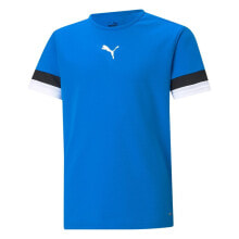 Мужские спортивные футболки мужская спортивная футболка голубая с логотипом Puma Teamrise Jersey
