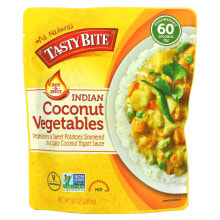 Готовые блюда и полуфабрикаты Tasty Bite, Индийские кокосовые овощи, острые и пряные, 285 г (10 унций)