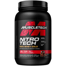 Сывороточный протеин MuscleTech, Performance Series, Nitro Tech, 100% Whey Gold, Double Rich Chocolate, 2.03 lbs (921 g)