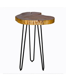 Alaterre Furniture hairpin Natural Live Edge Wood with Metal 20