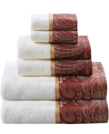 Madison Park aubrey 6-Pc Jacquard Towel Set