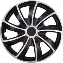 Колпаки на автомобильные колеса NRM Wheel Trims Quad Bicolour Black/Silver Set of 4