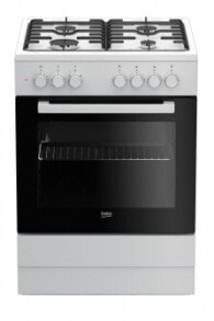 Kitchen stoves bEKO FSE62120DW - Freestanding cooker - Black,White - Rotary - White - Top right / left - Gas