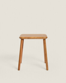 Bevelled acacia stool