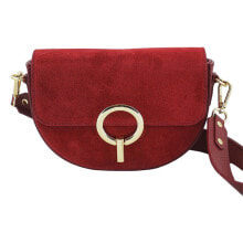 Женская сумка через плечо замшевая красная Barberini's