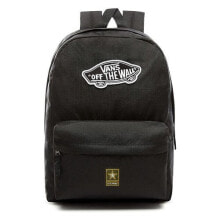 Женский спортивный рюкзак черный с логотипом и карманом VANS Realm Backpack szkolny Custom Star - VN0A3UI6BLK