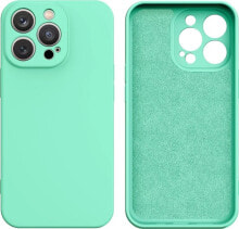 Hurtel Silicone case etui iPhone 13 Pro Max silikonowy pokrowiec miętowozielone