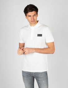 Мужские футболки-поло Мужская футболка-поло повседневная белая Les Hommes Koszulka Polo "Pique"