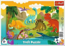 Деревянные пазлы для детей trefl Puzzle 15el ramkowe Dinozaury 31359 Trefl