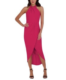 Стильное женское платье Julia Jordan Knot-Neck Tulip-Hem Midi Dress купить онлайн