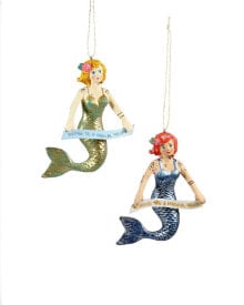 Cody Foster & Co. Magical Holiday Mermaid 2 Assorted Ornaments Multicolor