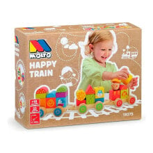 MOLTO Wooden Train 23 Pieces 38x9.50x7.50 cm Construction Game