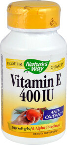 Витамин Е Nature's Way Vitamin E Витамин E 400 МЕ 100 мягких таблеток