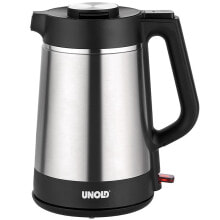 Electric kettles and thermopots uNOLD Thermo - 1.5 L - 1800 W - Black - Stainless steel - Plastic - Stainless steel - Cordless - Keep warm function