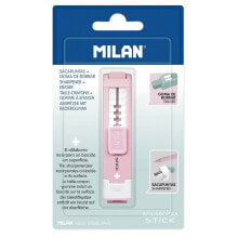 MILAN Blister Pack Eraser With Pencil Sharpener Stick Edition
