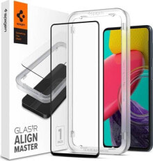 Spigen SZKŁO HARTOWANE SPIGEN ALM GLASS FC GALAXY M53 5G BLACK