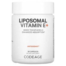 Liposomal Vitamin E+, Mixed Tocopherols, 90 Capsules