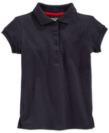Nautica plus Girls Short Sleeve Interlock Polo Shirt