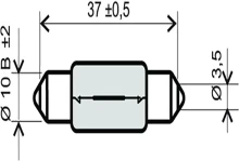 RMS T11x39 12V 5W bulb