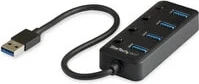 StarTech.com 4 Port USB 3.0 Hub - USB-A to 4x USB 3.0 Type-A with Individual On/Off Port Switches - SuperSpeed 5Gbps USB 3.1/3.2 Gen 1 - USB Bus Powered - Portable - 9.8