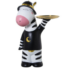 Decorative Figure Alexandra House Living Plastic Zebra 34 x 43 x 74 cm Tray