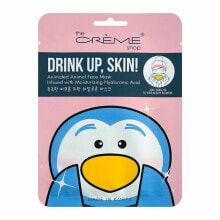Korean Fabric Face Masks and Patches маска для лица The Crème Shop Drink Up, Skin! Penguin (25 g)