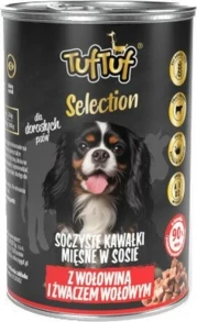 Wet food Tuftuf Selection Meat pieces with beef and rumen Beef