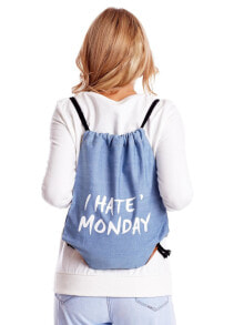 Женские спортивные рюкзаки женский спортивный тканевый рюкзак с надписью &quot;I hate monday&quot; Factory Price