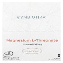 Magnesium L-Threonate, Liposomal Delivery, Vanilla Cream, 30 Pouches, 10 ml Each