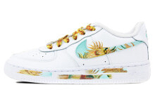 【定制球鞋】 Nike Air Force 1 Low 07 空军一号 梵高 向日葵 艺术 油画 涂鸦 低帮 板鞋 男女同款 橙黄 / Кроссовки Nike Air Force CW2288-111