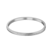 Купить браслеты JVD: Solid steel bracelet with zircons SSSB0055XI8BI