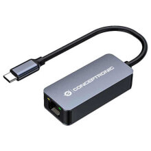 Купить запчасти и расходные материалы для мототехники Conceptronic: CONCEPTRONIC ABBY12GC USB-C to RJ45 adapter