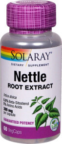 Витамины и БАДы для мужчин Solaray Nettle Root Extract Экстракт корня крапивы 300 мг 60 капсул